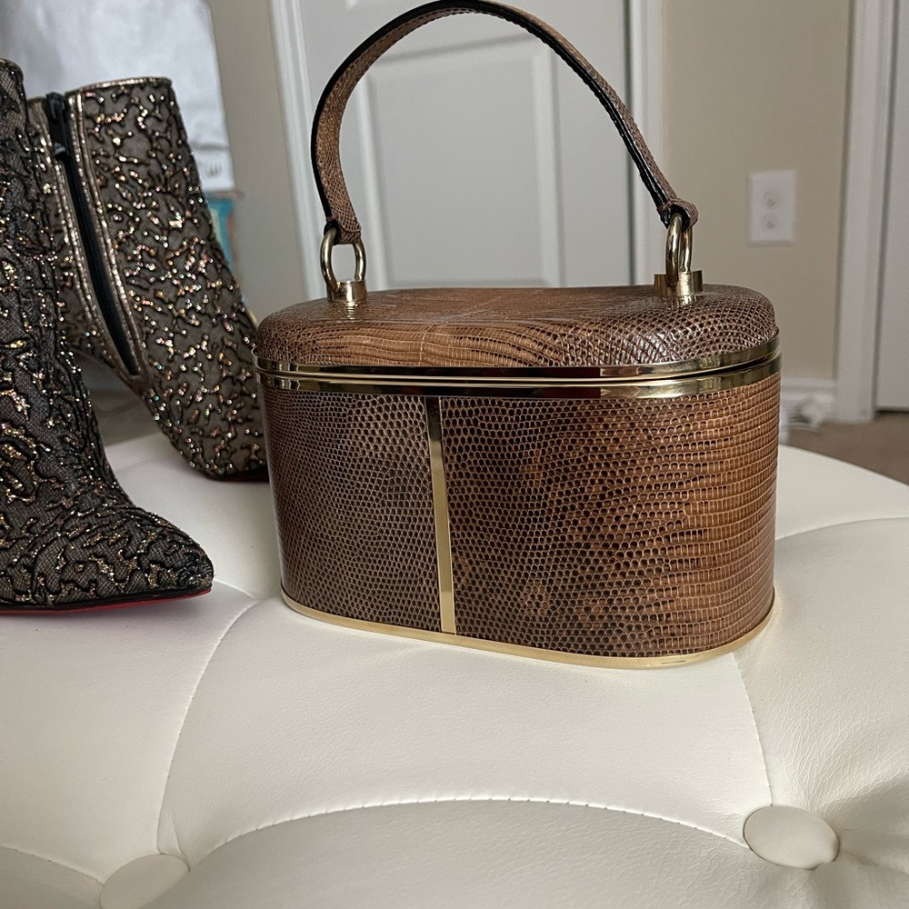 Vintage Escada exotic leather BOX bag! Collector ITEM